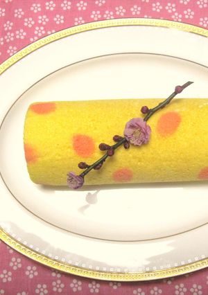 ひな祭り✿簡単！桃の花ロールケーキ✿-レシピのメイン写真