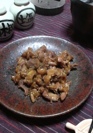 砂肝すじのにんにく醤油炒め-レシピのメイン写真