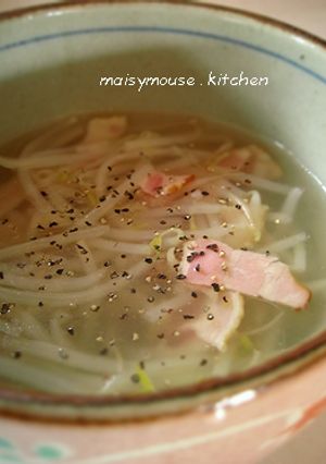 もやしとベーコンのとろ~りスープ-レシピのメイン写真