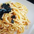 桃ラーで冷製ツナマヨパスタ