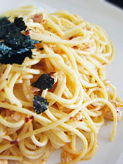 桃ラーで冷製ツナマヨパスタ-レシピのメイン写真
