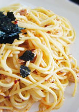 桃ラーで冷製ツナマヨパスタ-レシピのメイン写真
