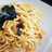 桃ラーで冷製ツナマヨパスタ