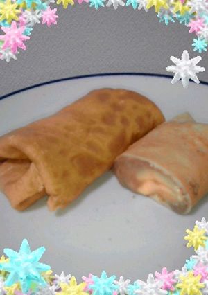 美味♪手抜きクレープ手抜きクリーム入り-レシピのメイン写真
