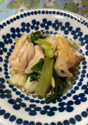 ターツァイと厚揚げの含め煮-レシピのメイン写真