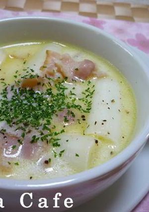 ねぎとベーコンのミルクスープ-レシピのメイン写真