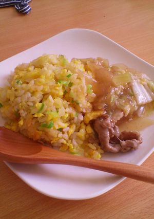 簡単　残り物あんかけチャーハン-レシピのメイン写真