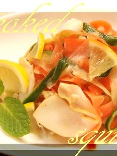 燻製イカとセロリのリボンサラダ蜂蜜レモン-レシピのメイン写真