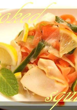 燻製イカとセロリのリボンサラダ蜂蜜レモン-レシピのメイン写真