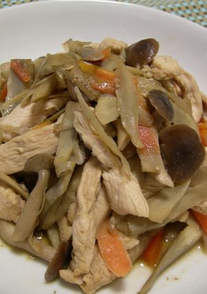 お酢で☆鶏肉と根菜のきんぴら風-レシピのメイン写真