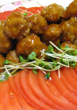 ふっくら肉団子の甘酢あんかけ-レシピのメイン写真