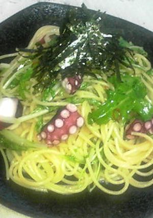 タコのペペロンチーノ（ツナ缶オイル使用）-レシピのメイン写真