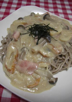 きのこの豆乳あんかけそば♪-レシピのメイン写真