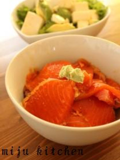 あぶりサーモン丼-レシピのメイン写真