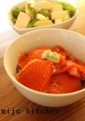あぶりサーモン丼-レシピのメイン写真