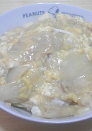豆腐と白菜で節約中華玉子DON♪-レシピのメイン写真