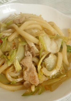 漬物焼きうどん-レシピのメイン写真