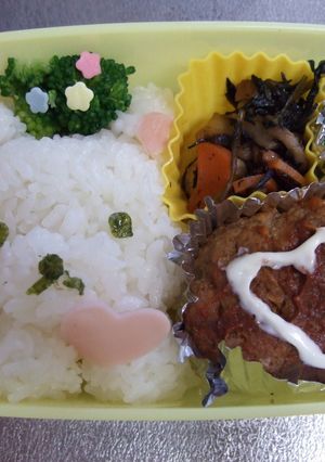 キャラ弁　お返しはハートで-レシピのメイン写真