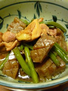 鶏肉とこんにゃくとインゲンの炒め煮-レシピのメイン写真