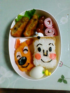 ★キャラ弁★名犬チーズと食パンマン-レシピのメイン写真