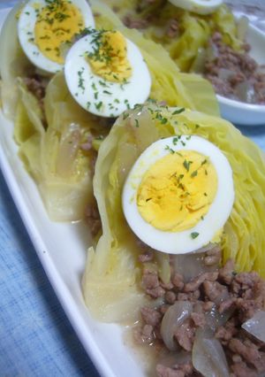 巻かない☆ロールキャベツ風肉あんのせ-レシピのメイン写真