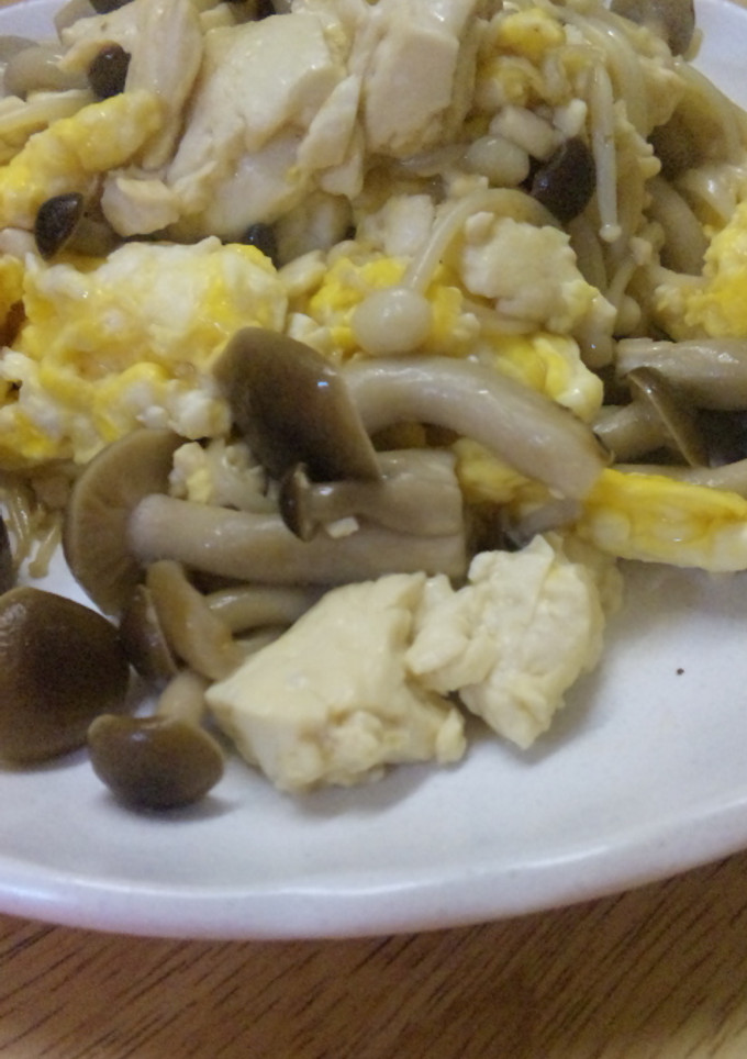 きのこと豆腐の卵炒め-レシピのメイン写真