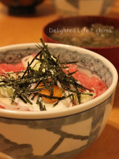 節約レシピ☆マグロのアラでネギトロ丼-レシピのメイン写真