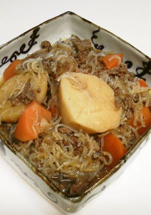 牛ひき肉で我が家の「肉じゃが」♪-レシピのメイン写真