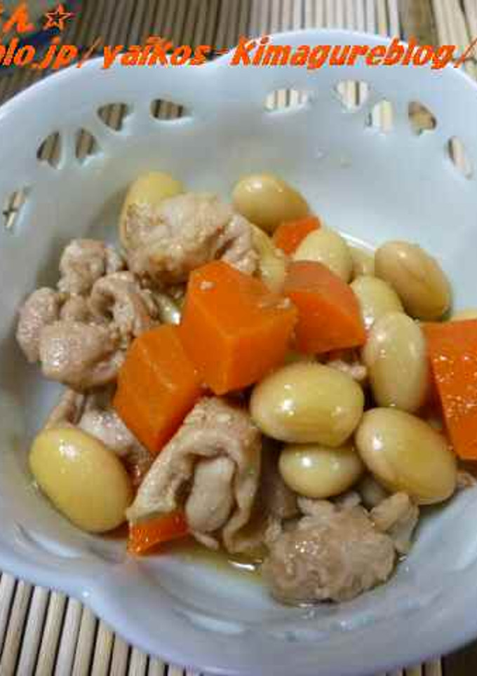 五目豆が作りたかったのに・・・大豆の煮物-レシピのメイン写真