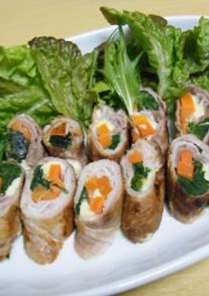 栄養満点♪チーズと野菜の豚肉巻き-レシピのメイン写真
