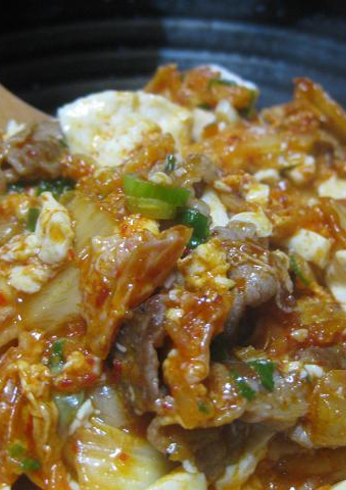 熱々☆豚キムチとろとろ豆腐♬-レシピのメイン写真