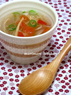 レンジで簡単!さきいかと春雨のスープ♪-レシピのメイン写真
