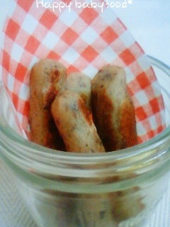 離乳食手づかみ☆ひじきのスティックおやき-レシピのメイン写真