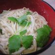 禁断の!ちょい食べカレー釜玉うどん風