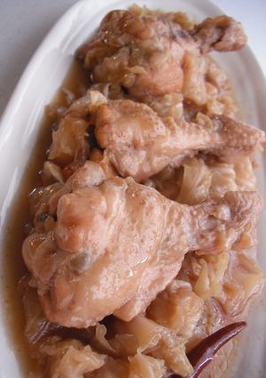 手羽元とキャベツのオイ酢ター煮-レシピのメイン写真
