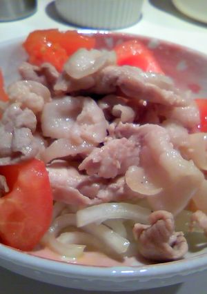 大根サラダに豚肉のソテーをのせて♪-レシピのメイン写真