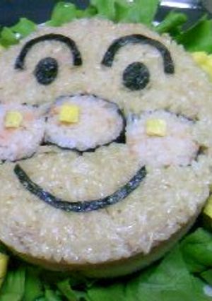 3色アンパンマンケーキ寿司でひなまつり-レシピのメイン写真