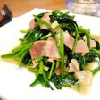 ほうれん草のベーコンバター炒め