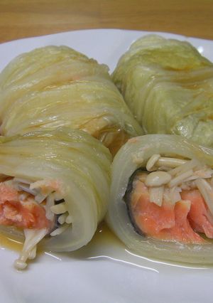 鮭ときのこの白菜巻き-レシピのメイン写真