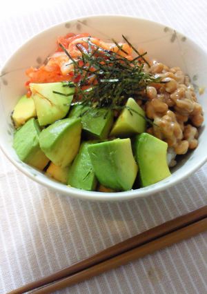 ★アボカド納豆キムチdeネバネバ3色丼★-レシピのメイン写真