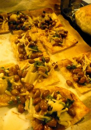 あぶらあげと納豆で☆トースターおつまみ-レシピのメイン写真