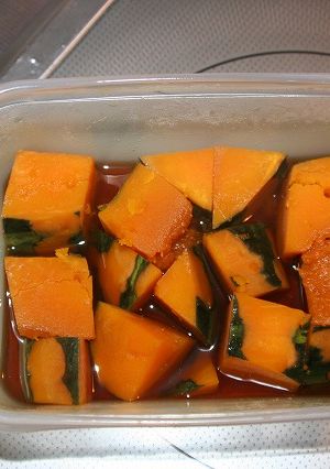 簡単電子レンジでかぼちゃの煮物-レシピのメイン写真