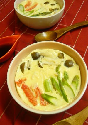 さきいかと豆腐の茶碗蒸し-レシピのメイン写真