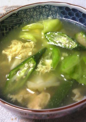 キャベツとオクラのおかずスープ(^-^)-レシピのメイン写真