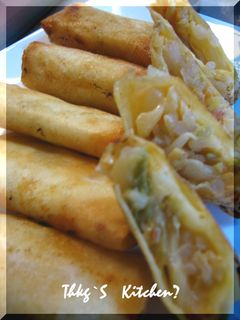 簡単☆~キムチ&もやしの~*春巻き*~-レシピのメイン写真