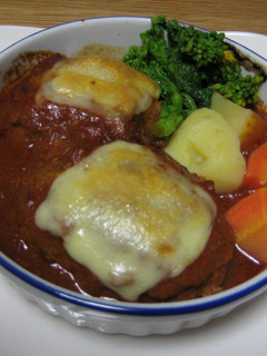 トマト缶で煮込みハンバーグ!-レシピのメイン写真