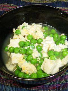 えんどう豆の卵とじ豆腐-レシピのメイン写真