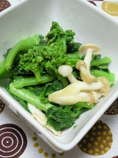 苦いから美味しい、菜の花の塩炒め-レシピのメイン写真