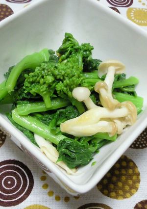 苦いから美味しい、菜の花の塩炒め-レシピのメイン写真