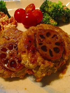 レンコンつくねハンバーグ♪-レシピのメイン写真